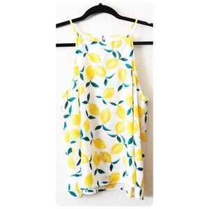 * Pink Rose Lemon Citrus Spaghetti Strap Tank